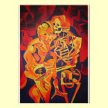 Embracing Death at Halloween invitations