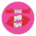 Embrasse-Moi - Kiss Me in Canadian - Flirting zazzle_sticker