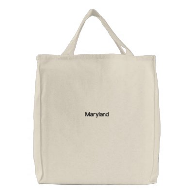 Embriodered Maryland Tote Bag by Americanliberty