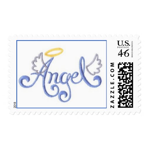 Embroidered Angel Postage Stamps
