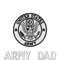 Embroidered Army Dad Emblem Polo embroidered shirts by jbranam Embroidered Army Dad Emblem Polo embroidered shirts