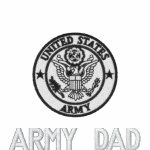 Embroidered Army Dad Emblem Polo