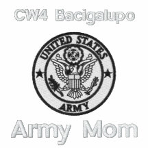 Embroidered Army Mom Emblem Polo