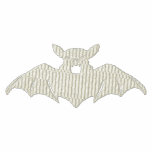 Embroidered Bat Zip Hoodie