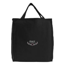 EMBROIDERED BRIDE & HEART CREST embroidered bags