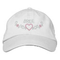 EMBROIDERED BRIDE & HEART CREST embroideredhat