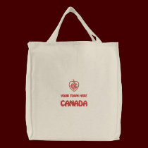 Embroidered CANADA Monogram Tote Bag embroidered bags