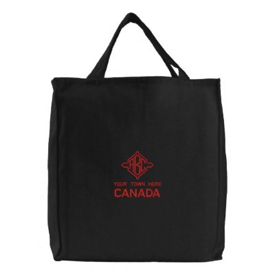 Embroidered CANADA Monogram Tote Bag SOuvenir by artist_kim_hunter