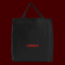 Embroidered CANADA Tote Bag embroidered bags