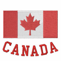 Embroidered Canadian flag zip up hoodie embroidered shirts