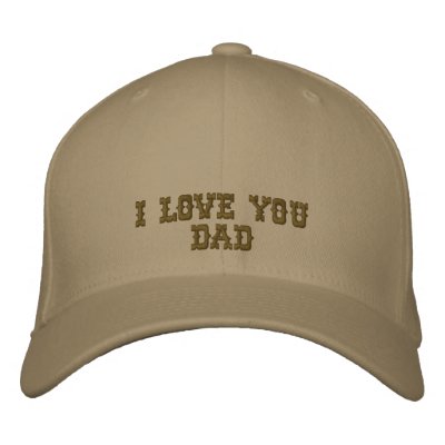 EMBROIDERED CAP - I LOVE YOU DAD EMBROIDERED BASEBALL CAPS by ARTCOR7