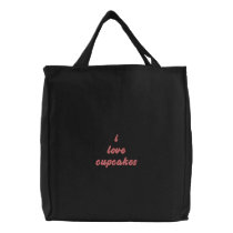 Embroidered Cupcake Tote embroidered bags by thegrandbakery Embroidered Cupcake Tote embroidered bags