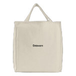 Embroidered Delaware Tote Bag