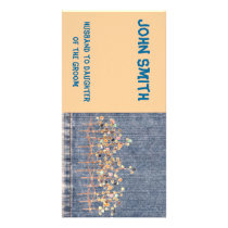 Embroidered Denim Place card Picture Card