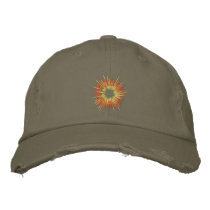 Embroidered Explosion distressed Cap Embroidered Hats