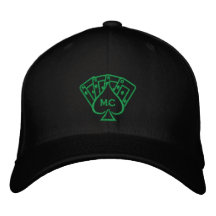 Embroidered Hat Green Stitch