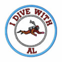*Embroidered I Dive With Al - Custom Hoodie embroidered shirts