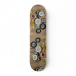 Embroidered miniatures in frames skateboards