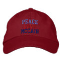 Embroidered Peace Love McCain Ball Cap embroidered hats