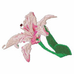 Embroidered Pink Lily