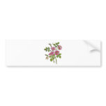 Embroidered Pink Old English Roses Bumper Sticker