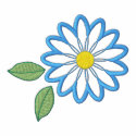 Embroidered Pretty Turquoise Daisy FLower embroidered shirts by silly_strings Embroidered Pretty Turquoise Daisy FLower embroidered shirts