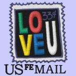 Embroidered US FEMail "Love U" Ladies' Polo embroidered shirts