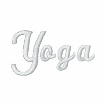 Embroidered Yoga Black White T-Shirt embroidered shirts by TShirts_Plus Embroidered Yoga Black White T-Shirt embroidered shirts