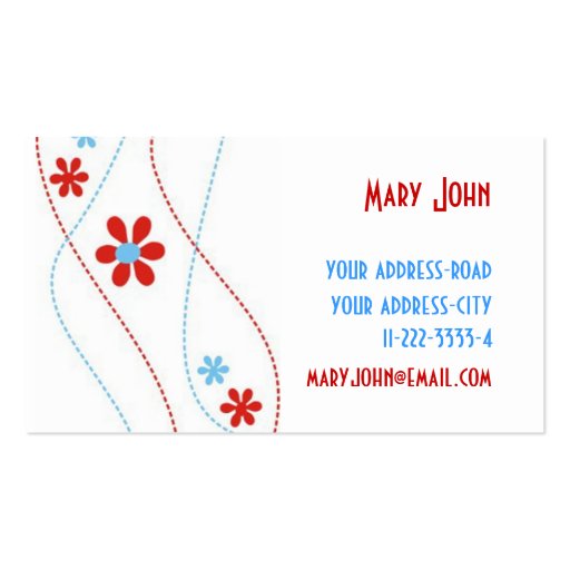 Embroidery Design-Unique Business Cards (front side)