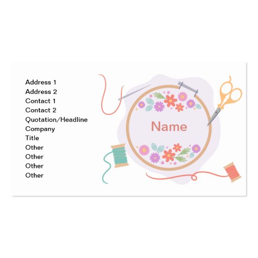 Embroidery Hoop Business Card