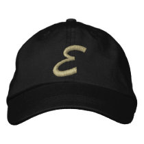 Embroidery Monogram Letter E Initial Embroidered Hats