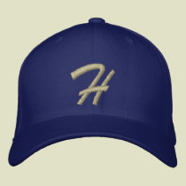 Embroidery Monogram Letter H Initial embroidered hats
