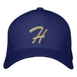 Embroidery Monogram Letter H Initial embroidered hats