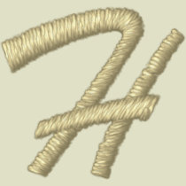 Embroidery Monogram Letter H Initial embroidered shirts