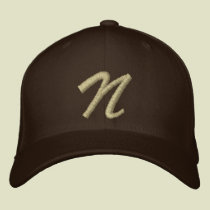 Embroidery Monogram Letter M Initial embroidered hats