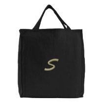 Embroidery Monogram Letter S Initial embroidered bags by initiallyyours Embroidery Monogram Letter S Initial embroidered bags