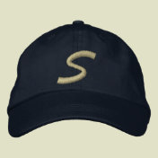Embroidery Monogram Letter S Initial Embroidered Hat