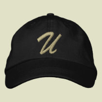 Embroidery Monogram Letter U Initial embroidered hats