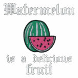 EMBROIDERY- WATERMELON IS A DELICIOUS FRUIT EMBROIDERED HOODIE