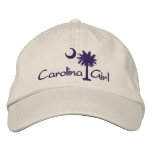 Embroidred Carolina Girl Script Palmetto Hat Embroidered Hat