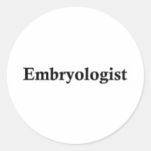 Embryologist Round Sticker