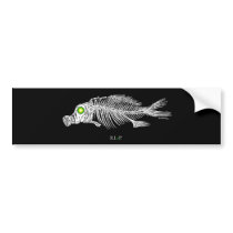emek_bp_fish_gasmask_sticker bumper sticker