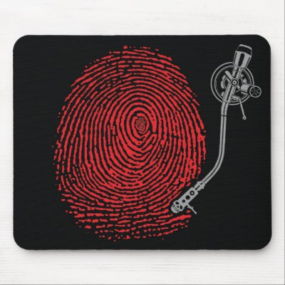 Emek thumbprint record mouse pad by AP_Emek