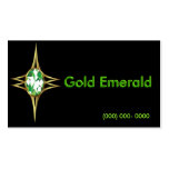 Emerald and Gold Logo Business Card business cards