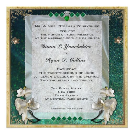 Emerald Diamond Invitation