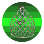 Emerald Diva Pride Round Stickers