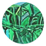 EMERALD EYES ROUND STICKERS
