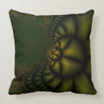 Emerald Gold fractal pillow
