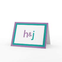 Emerald Green and Victorian Lilac Note Cards