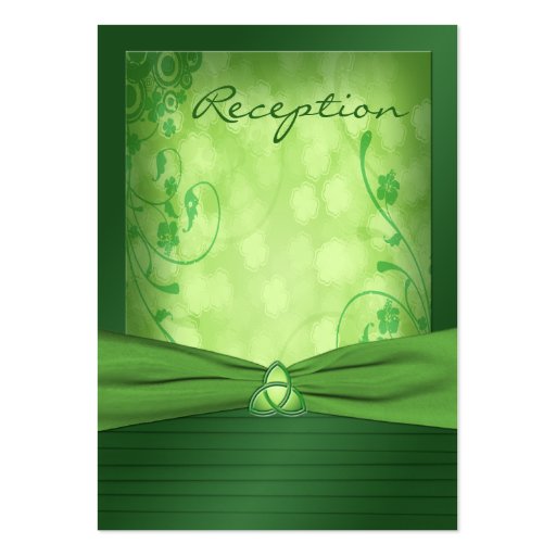 Emerald Green Celtic Love Knot Enclosure Card Business Cards